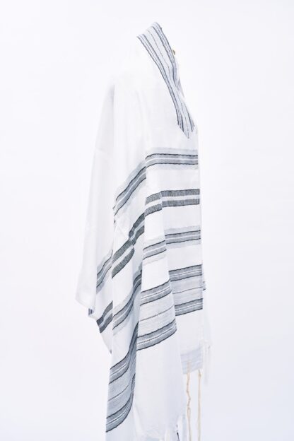 Finn - Handmade Unisex Woven Silk Tallit - Image 3