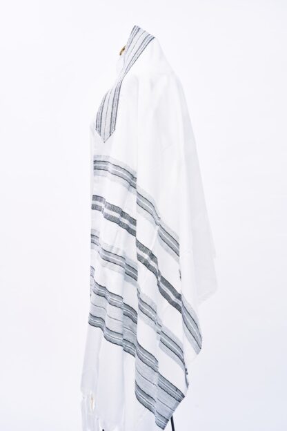 Finn - Handmade Unisex Woven Silk Tallit - Image 7