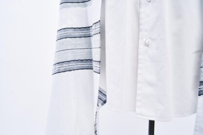 Finn - Handmade Unisex Woven Silk Tallit - Image 9