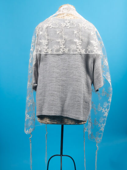 Tallulah - Handmade Women's Lace Organza Tallit - Image 3