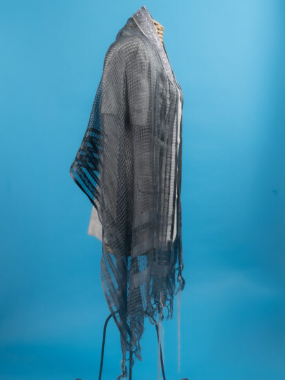 Esther - Handmade Women's Silver Silk Tallit - Image 2